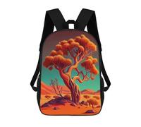 sinyumoney Desert Tree Landscape Zaini Stampati in 3D Per Bambini, Zaini Scolastici, Zaini Casual Da Esterno, Zaini Casual Alla Moda Per Bambini, Borse Da Viaggio Carine 17inch