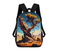 sinyumoney Desert Tree Majesty Zaino Per Bambini, Zaino Scolastico Per Bambini, Zaini Scolastici Stampati in 3D Per Ragazzi E Studenti Adolescenti 17inch