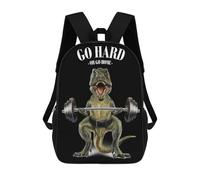 sinyumoney Dinosaur Weightlifting Zaino Scolastico Per Bambini, Zaino Casual Da Viaggio Per Ragazzi E Ragazze, Zaino Da Giorno Di Grande Capacità 17inch