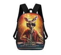 sinyumoney DJ Kangaroo Zaino Per Bambini Stampato in 3D Zaino Scolastico Per Bambini Ad Alta Capacità Zaini Da Viaggio Borse Per Libri Zaino Scolastico Per Bambini 17inch