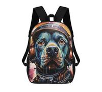 sinyumoney Dog in Space Helmet -9 Zaino Per Ragazzi, Studenti Adolescenti, Zainetti Per Ragazze, Borse Per Bambini, Scuola Elementare, Scuola Media, Borsa Per Libri 17inch