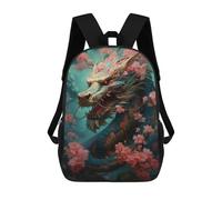 sinyumoney Dragon Amidst Cherry Blossoms -4 Zaino Scolastico Per Bambini Stampato in 3D Per Bambini, Zaini Da Viaggio, Borse Per Libri Per Ragazzi, Studenti Delle Scuole Elementari 17inch