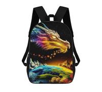 sinyumoney Dragon And Earth Zaino Per Ragazzi, Studenti Adolescenti, Zainetti Per Ragazze, Borse Per Bambini, Scuola Elementare, Scuola Media, Borsa Per Libri 17inch