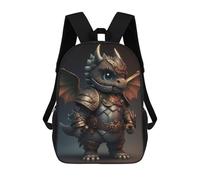 sinyumoney Dragon Armor Zaino Scolastico Stampato in 3D, Borse Scolastiche Per Ragazzi E Ragazze, Zaino Per Laptop Per Bambini/studenti/adulti 17inch
