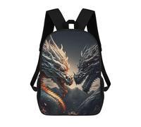 sinyumoney Dragon Duel Mythical Clash Zaino Scolastico Per Bambini, Stampato in 3D, Borsa Scolastica Alla Moda, Borsa Scolastica Casual Per Ragazzi, Studenti Delle Scuole Elementari E Medie 17inch