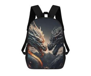 sinyumoney Dragon Duel Mythical Clash Zaino Scolastico Per Bambini, Stampato in 3D, Borsa Scolastica Alla Moda, Borsa Scolastica Casual Per Ragazzi, Studenti Delle Scuole Elementari E Medie 17inch