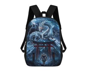 sinyumoney Dragon Fighting Fantasy Zaino Scolastico Alla Moda Per Studenti, Adatto A Ragazzi E Ragazze, Ideale Per Viaggi All'aperto E Attività Ricreative. 17inch