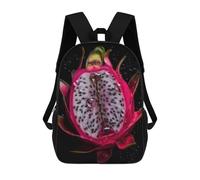sinyumoney Dragon Fruit Close-Up Zaino Scolastico Stampato in 3D, Borse Scolastiche Per Ragazzi E Ragazze, Zaino Per Laptop Per Bambini/studenti/adulti 17inch