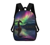 sinyumoney Dragon In Aurora Borealis Zaino Scolastico Per Bambini, Borsa Scolastica Stampata in 3D Per Ragazzi, Studenti Delle Scuole Elementari E Medie 17inch