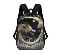 sinyumoney Dragon in The Moonlit Sky Zaino Scolastico Zaino Per Bambini Borsa Scolastica Di Grande Capacità Zaino Per Bambini Per La Scuola Zaino 3D Borsa Per Libri Regali Per Bambini 17inch