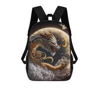 sinyumoney Dragon Moon Fantasy -6 Zaino Scolastico Alla Moda Per Studenti, Adatto A Ragazzi E Ragazze, Ideale Per Viaggi All'aperto E Attività Ricreative. 17inch