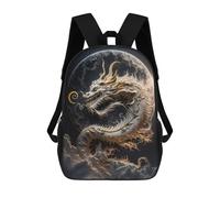 sinyumoney Dragon Moon Mythology -3 Zaino Per Bambini Borsa Scolastica Per Ragazzi Cartone Animato Stampa 3D Borsa Scolastica Per Studenti Zaino Per Laptop Per Ragazzi E Ragazze 17inch