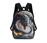 sinyumoney Dragon Moon Rising -1 Zaino Per Bambini Borsa Scolastica Per Ragazzi Cartone Animato Stampa 3D Borsa Scolastica Per Studenti Zaino Per Laptop Per Ragazzi E Ragazze 17inch