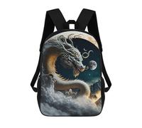 sinyumoney Dragon Moonlit Sky -1 Zaini Stampati in 3D Per Bambini, Zaini Scolastici, Borse Scolastiche, Zaini Alla Moda Per Ragazzi, Studenti Delle Scuole Elementari E Medie 17inch