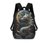 sinyumoney Dragon Moonlit Sky -13 Zaini Casual Per Bambini, Borse Scolastiche Per Ragazzi E Ragazze, Zaini Per Libri, Zaini 17inch