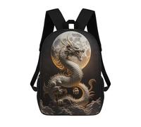 sinyumoney Dragon Moonlit Sky -25 Zaini Casual Per Bambini, Borse Scolastiche Per Ragazzi E Ragazze, Zaini Per Libri, Zaini 17inch