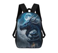 sinyumoney Dragon Moonlit Temple -1 Zaino Scolastico Stampato in 3D, Borse Scolastiche Per Ragazzi E Ragazze, Zaino Per Laptop Per Bambini/studenti/adulti 17inch