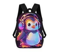 sinyumoney Dragon Wave Japan Zaino Stampato 3D Per Bambini, Borsa Da Scuola Grande Capacità, Borsa Da Viaggio, Borsa Per Libri, Zaino Scuola Per Bambini, Hip Hop Penguin, 17"