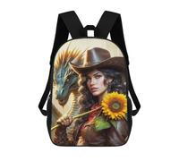 sinyumoney Dragons DawnZaino Scolastico Per Bambini, Zaini Stampati in 3D, Zaini Alla Moda Per La Scuola Elementare E Media Per Ragazzi. 17inch