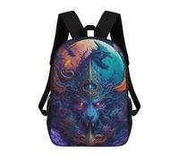 sinyumoney Dragon's Moonlit Majesty Zaino Scolastico Alla Moda Per Studenti, Adatto A Ragazzi E Ragazze, Ideale Per Viaggi All'aperto E Attività Ricreative. 17inch