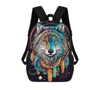 sinyumoney Dreamcatcher Mandala Wolf Zaino Per Bambini Stampato in 3D Zaino Scolastico Per Bambini Zaini Da Viaggio Per Bambini Borse Per Libri Ad Alta Capacità Zaino Per Bambini Zainetto 17inch