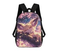 sinyumoney Dreamcatchers Promise Zaino per bambini alla moda e divertente, zaino per ragazzi e adolescenti, borsa da scuola stampata 3D per ragazzi, Sleeping Fox In Cherry Blossoms, 17"