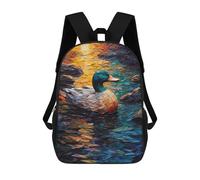 sinyumoney Duck Colorful Zaini Per Bambini, Zaini Scolastici Personalizzati 3D Per Ragazzi E Ragazze, Zaini Scolastici Grandi, Zaini Casual Da Giorno 17inch
