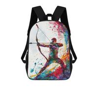 sinyumoney Dynamic Archer Zaino Per Bambini Zaino Scolastico Borsa Scolastica Borsa Scolastica Alla Moda Stampata in 3D Per Ragazzi Studenti Delle Scuole Elementari E Medie 17inch
