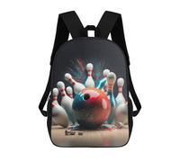 sinyumoney Dynamic Bowling Impact Scene Zaini, Zaino Per Bambini, Borsa Scolastica Per Studenti, Zaini Da Viaggio Stampati in 3D, Zaino Accessorio Moda, Zaini Impermeabili Per Bambini 17inch