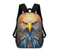 sinyumoney Eagle Flower Portrait 1 Zaini Per Bambini Zaino Scolastico Borsa Scolastica Stampata in 3D Borsa Scolastica Per Ragazzi Studenti Delle Scuole Elementari E Medie 17inch