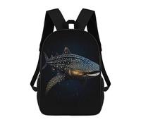 sinyumoney Eagle Forest - Zaino scolastico per adolescenti, con stampa 3D, regolabile, con tasche alla moda, per bambini, ragazzi, ragazze, studenti e adolescenti, Whale Shark, 17"
