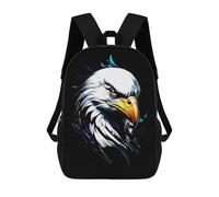 sinyumoney Eagle Head Portrait on Black BackgroundZaino Scolastico Per Bambini, Zaini Stampati in 3D, Zaini Alla Moda Per La Scuola Elementare E Media Per Ragazzi. 17inch