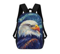 sinyumoney Eagle in Starry Night Zaino Scolastico Per Bambini, Zaino Casual Da Viaggio Per Ragazzi E Ragazze, Zaino Da Giorno Di Grande Capacità 17inch