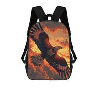 sinyumoney Eagle Soaring Sunset Zaino Scolastico Per Bambini Da 17 Pollici, Zaino Casual Da Viaggio Per Ragazzi E Ragazze, Zaino Da Giorno Di Grande Capacità 17inch