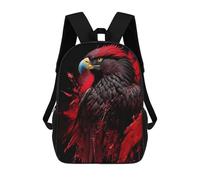 sinyumoney Eagle with Red Feathers Zaino Per Bambini E Bambine, Zaino Da Giorno, Scuola Primaria, Perfetto Per Il Ritorno A Scuola O Per L'educazione Fisica, Regali E Viaggi 17inch