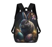 sinyumoney Easter Bunny VII Zaini Scolastici Per Bambini Stampati in 3D 17inch Zaini Scolastici Per Bambini Alla Moda Casual Ad Alta Capacità Borse Da Viaggio Per Libri