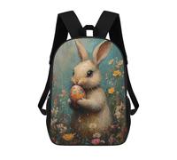 sinyumoney Easter Bunny with Egg Zaini Per Bambini, Zaino Scolastico Alla Moda, Borsa Scolastica Stampata in 3D Per Ragazzi, Studenti Delle Scuole Elementari E Medie 17inch
