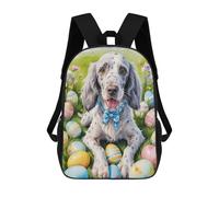 sinyumoney Easter Egg Hunt with Cute Dog Zaino Scolastico Zaino Per Bambini Borsa Scolastica Di Grande Capacità Zaino Per Bambini Per La Scuola Zaino 3D Borsa Per Libri Regali Per Bambini 17inch