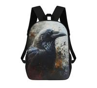 sinyumoney Edgar Allen Poe The Raven Zaino Per Ragazzi, Studenti Adolescenti, Zainetti Per Ragazze, Borse Per Bambini, Scuola Elementare, Scuola Media, Borsa Per Libri 17inch