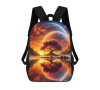 sinyumoney Edgar Allen Poe The Raven - Zaino scolastico per bambini, con stampa 3D, borsa da scuola alla moda, per ragazzi, studenti delle scuole elementari e college, Astral Sunset Dreamscape, 17"