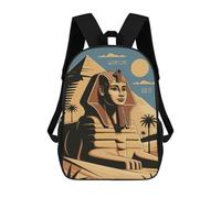 sinyumoney Egyptian Sphinx And Pyramid Illustration Zaino Scolastico Zaini Scolastici Per Ragazze Zaini Per Ragazzi Con Tasche Borsa Scolastica Alla Moda Zaino Per Bambini 17inch