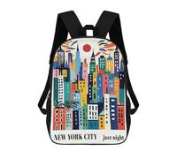 sinyumoney Eiffel Tower Floral Illustration Zaino per bambini per ragazze e ragazzi, 43 cm (17"), scuola elementare, perfetto per l'inizio della scuola, Style-15, 17"