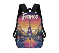 sinyumoney Eiffel Tower Sunset Zaino Per Bambini, Borsa Scolastica Per Ragazzi E Adolescenti, Regalo, Zaino Da Viaggio, Zaino Scolastico, Borsa Per Libri 17inch