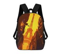 sinyumoney Eiffel Tower View Zaino in Peluche A Forma Di Cartone Animato, Zaino 3D Per Bambini, Borsa Scolastica, Idea Regalo Di Compleanno Per Ragazzi E Ragazze 17inch