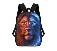 sinyumoney Electric Lion Split Zaino, Zaino Per Bambini, Borsa Scolastica Per Studenti, Zaino Per Libri, Borsa Scolastica Stampata in 3D Per Ragazzi E Ragazze 17inch