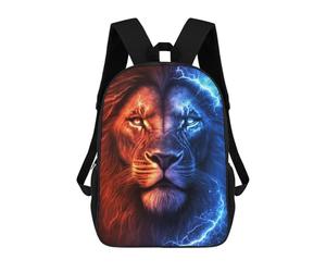 sinyumoney Electric Lion Split Zaino, Zaino Per Bambini, Borsa Scolastica Per Studenti, Zaino Per Libri, Borsa Scolastica Stampata in 3D Per Ragazzi E Ragazze 17inch