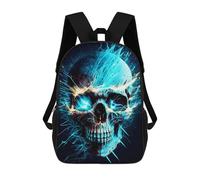 sinyumoney Electric Skull Artwork Zaini Per Bambini Zaino Scolastico Borsa Scolastica Stampata in 3D Borsa Scolastica Per Ragazzi Studenti Delle Scuole Elementari E Medie 17inch