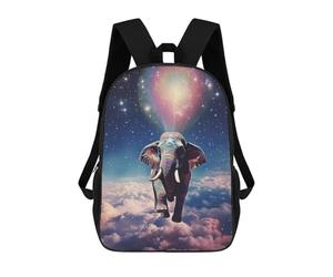 sinyumoney Elephant Flying in Space Zaini Stampati in 3D, Borsa Scolastica Casual Per Bambini, Borsa Scolastica Alla Moda Per Ragazzi, Studenti Delle Scuole Medie 17inch
