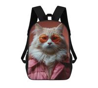sinyumoney Elephant in Plane Zaini scolastici per bambini, borsa da scuola alla moda, borsa da scuola stampata 3D per ragazzi, studenti elementari e college, Cool Cat Couture, 17"