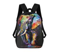sinyumoney Elephant Popart Painting Zaino Scolastico Alla Moda Per Studenti, Adatto A Ragazzi E Ragazze, Ideale Per Viaggi All'aperto E Attività Ricreative. 17inch